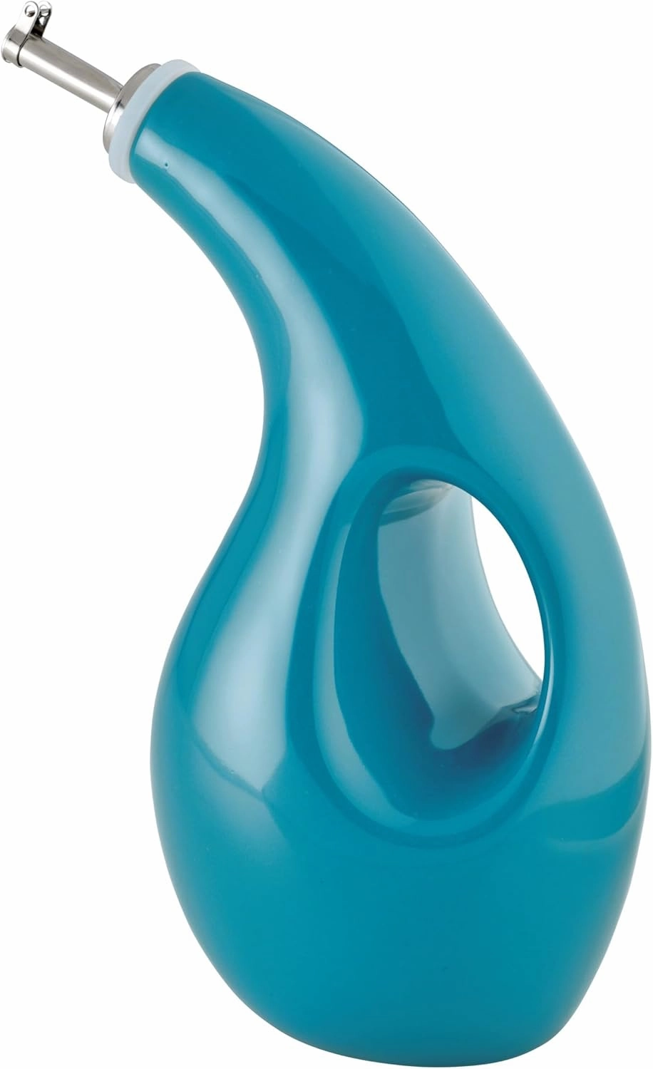 Rachael Ray Ceramics EVOO Oil and Vinegar Dispensing Bottle, 24 Ounce, Turquoise