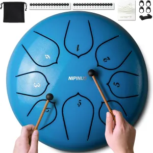 Rain Drum for Outside,Steel Tongue Drum - 6 Inch 8 Notes Metal HandPan Drums,Waterproof Rain Chime,Musical Gifts