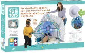 Rainbow Light Up Fort 85 Pieces Designed for Children Ages 5  Years, Multi