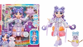 Rainbow High Winter Wonderland Violet - Purple 11” Fashion Doll with Magic Snow Hidden in Fashion That Puffs Up with Water, and Snowman Kit, Great Gift for Kids 4-12 Years Old