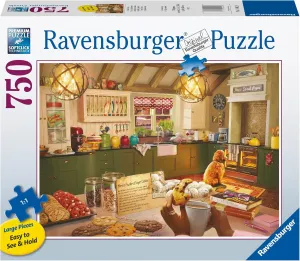 Ravensburger Cozy Kitchen 750 Piece Puzzle - Engaging Jigsaw Challenge | Unique Fit with Softclick Technology | Vibrant, Glare-Free Imagery | Ideal for Adults & Kids | FSC Certified Eco-Friendly