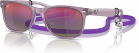 Ray-Ban Child Sunglasses Blue On Orange Frame, Blue Lenses, 48MM