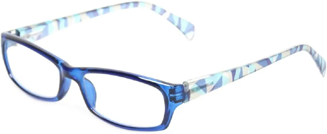 Reading Glasses 5 Pairs Fashion Ladies Readers Spring Hinge with Pattern Print Eyeglasses for Women (5 Pack Mix Color, 3.0)