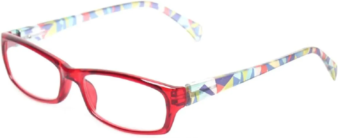 Reading Glasses 5 Pairs Fashion Ladies Readers Spring Hinge with Pattern Print Eyeglasses for Women (5 Pack Mix Color, 3.0)
