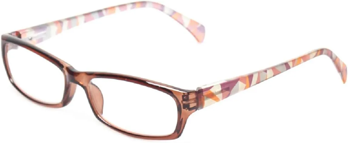 Reading Glasses 5 Pairs Fashion Ladies Readers Spring Hinge with Pattern Print Eyeglasses for Women (5 Pack Mix Color, 3.0)
