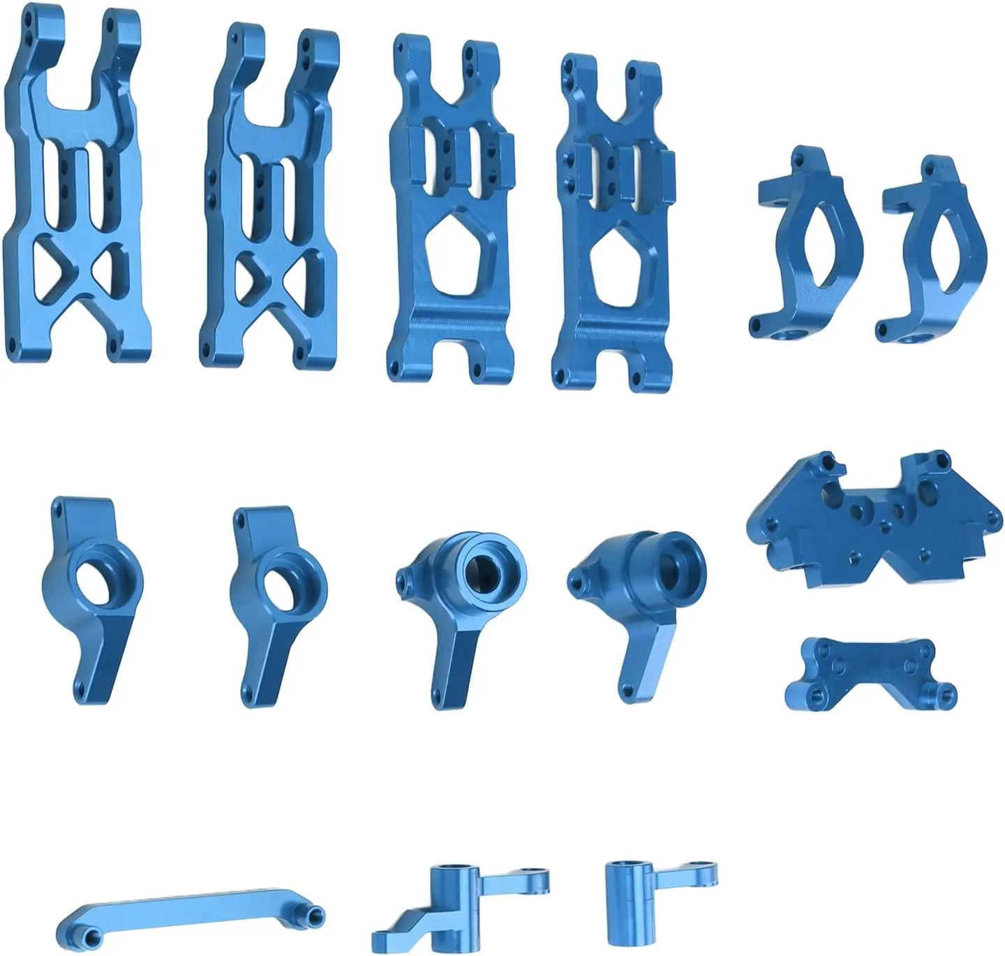 Red Aluminum Alloy Steering Group Assembly Set for HBX 1/18 RC Cars Enhance Steering Performance with Premium Durable Material and Easy Installation (Blue)