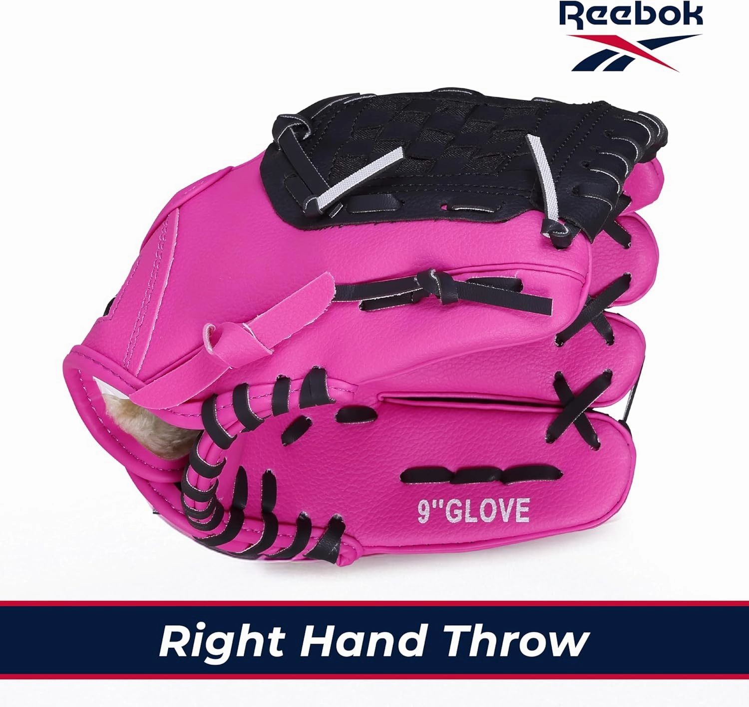 Reebok - Youth Baseball Glove Set, 9-Inch Kids Sports Glove with Foam Ball, Training Mitt for Beginners, Practice & Backyard Play