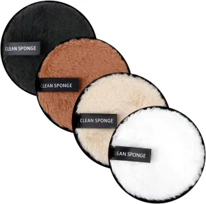 Reusable Cotton Rounds Makeup Remover Set – 4pcs Microfiber Pads for Face Cleansing, Soft Washable Puff Discs for Skin Care, Eco-Friendly Facial Towels for Daily Use (4Pcs 12cm M1)