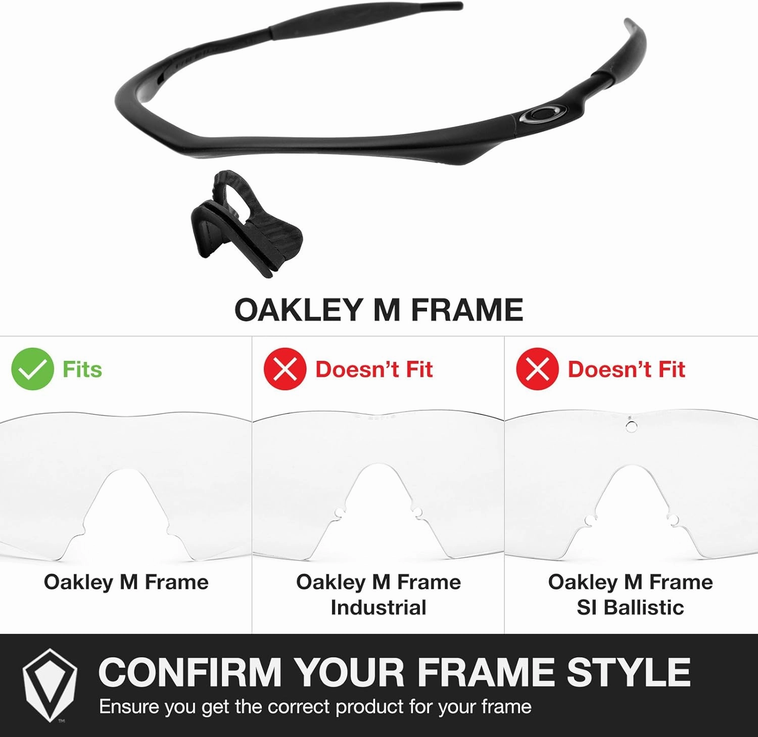 Revant MaxGrip Temple Sleeve/Nosepiece Kit for Oakley M Frame (Multiple Styles) — Multiple Options