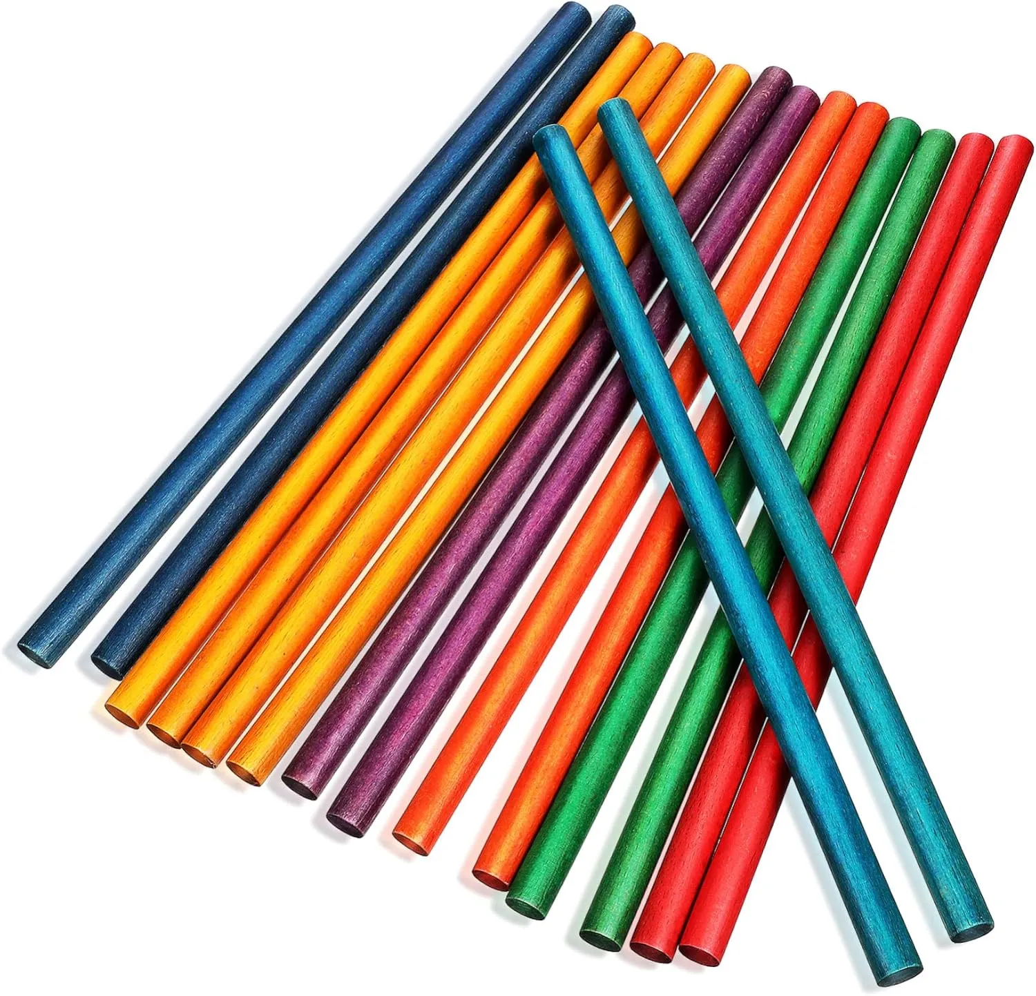 Rhythm Instrument Set 16pcs Colorful Wooden Sticks Kids Music Toys Educational Percussion Sticks
