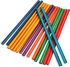 Rhythm Instrument Set 16pcs Colorful Wooden Sticks Kids Music Toys Educational Percussion Sticks