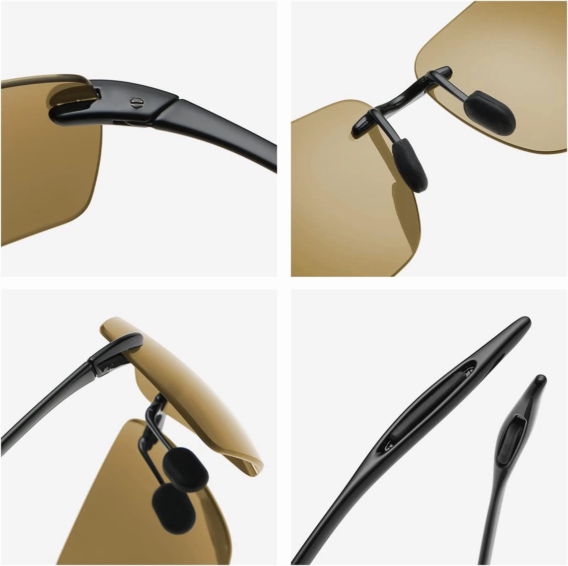Rimless Polarized Sports Sunglasses for Men Women Driving Running Fishing Golf 100% UV Blocking Glasses Mirror Shades