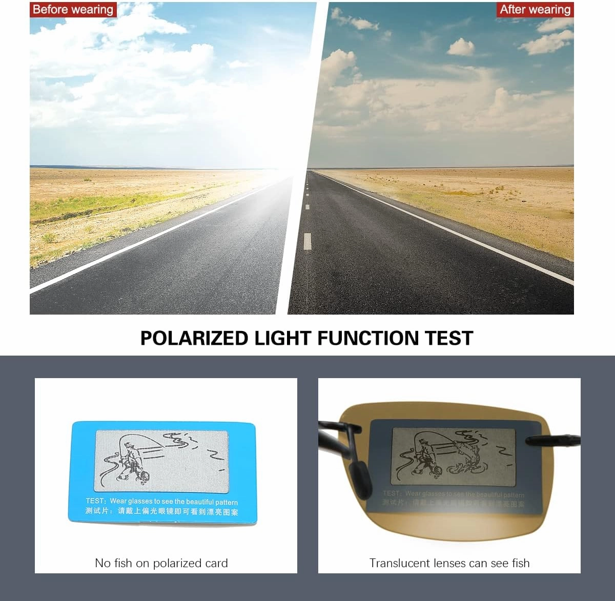 Rimless Polarized Sports Sunglasses for Men Women Driving Running Fishing Golf 100% UV Blocking Glasses Mirror Shades
