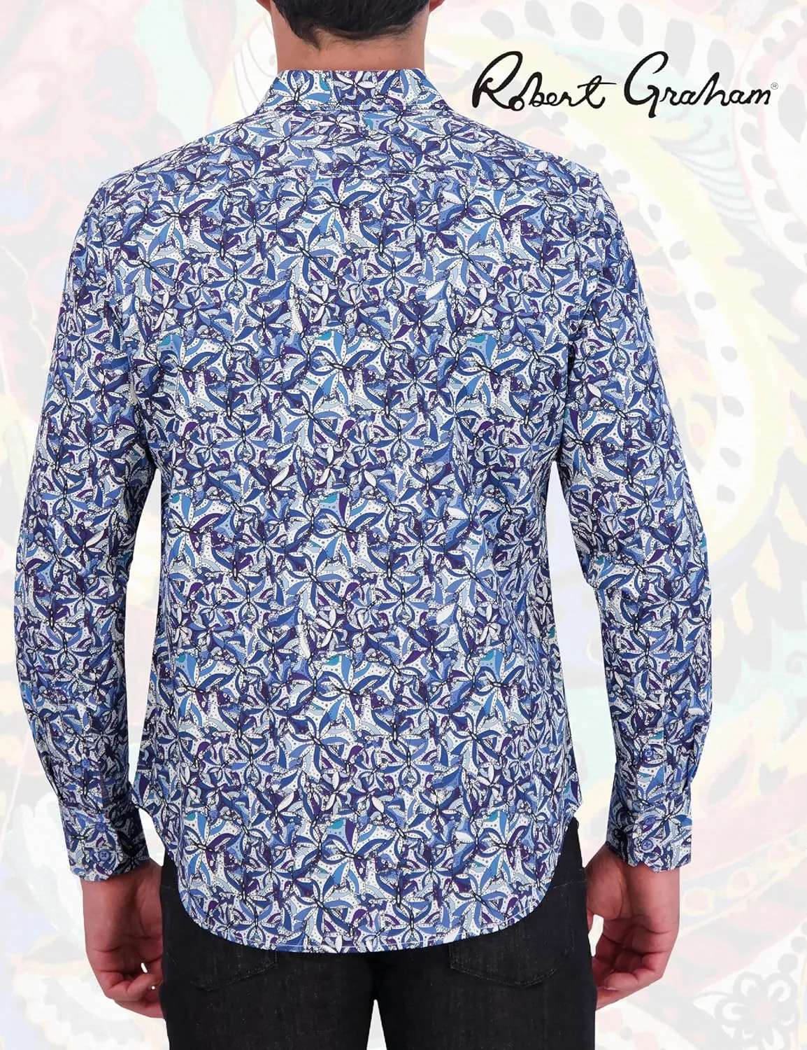 Robert Graham Men's Chapman Long-Sleeve Button-Down Dress Shirt