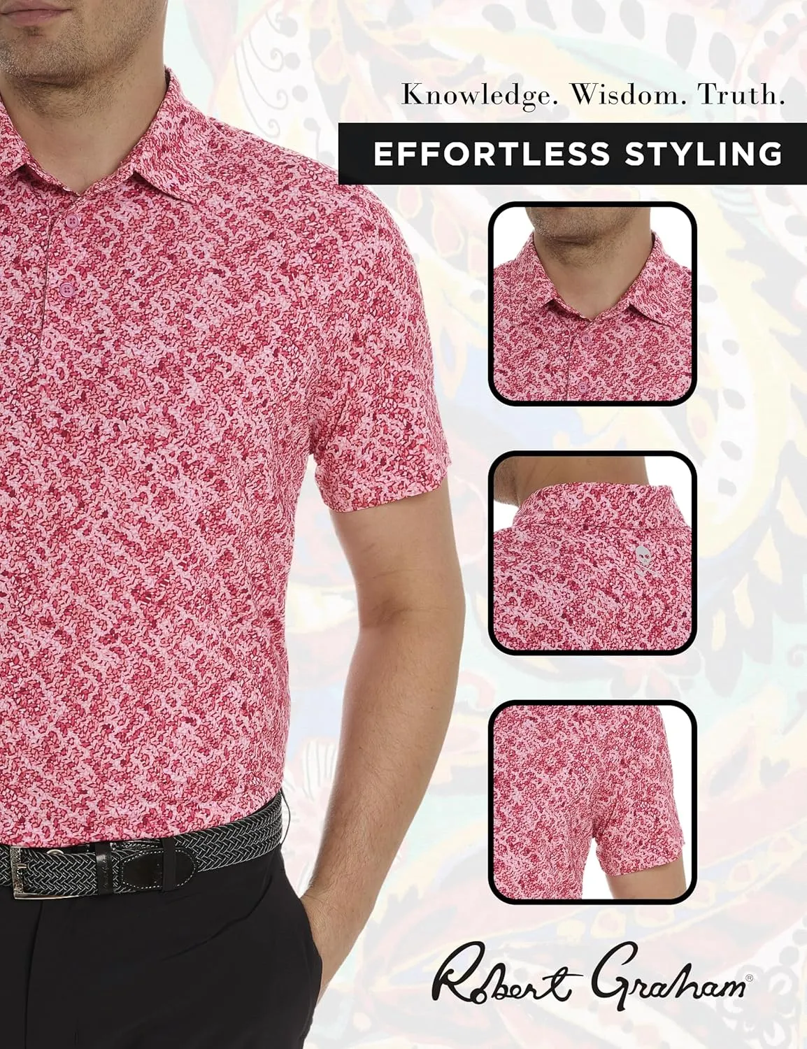 Robert Graham Men's Tyne Short Sleeve Knit Polo