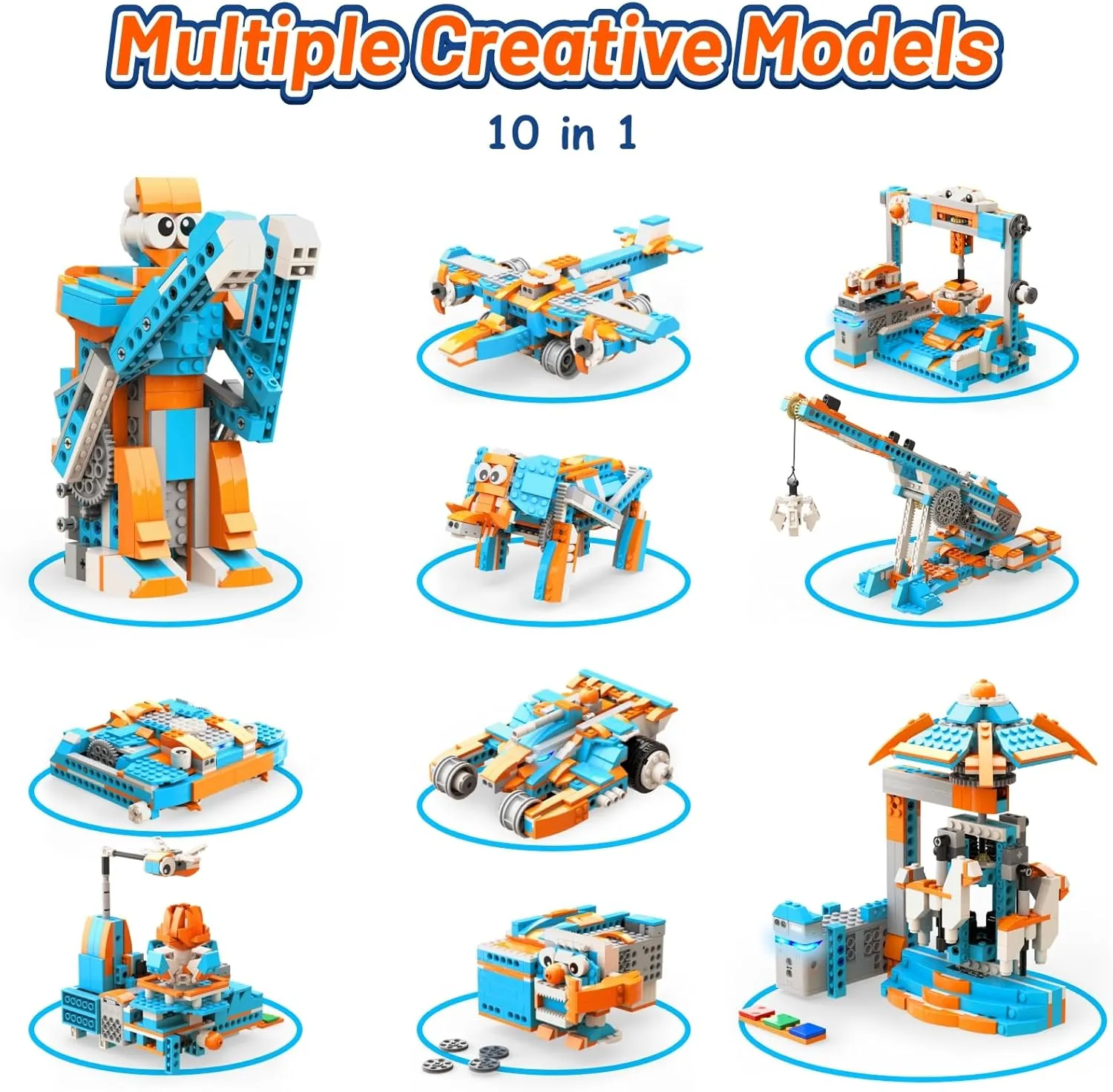 Robot S Robot Building Kit, 10 in 1 Programmable APP RC Robot/Car Robotics Coding Kit, STEM Projects Educational Birthday Gifts for Boys Girls Kids Aged 7-12 (389 Pcs)