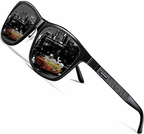 ROCKNIGHT HD Polarized Driving Sunglasses UV400 Protection Lightweight Al-Mg Metal Frame Outdoor Casual 60mm
