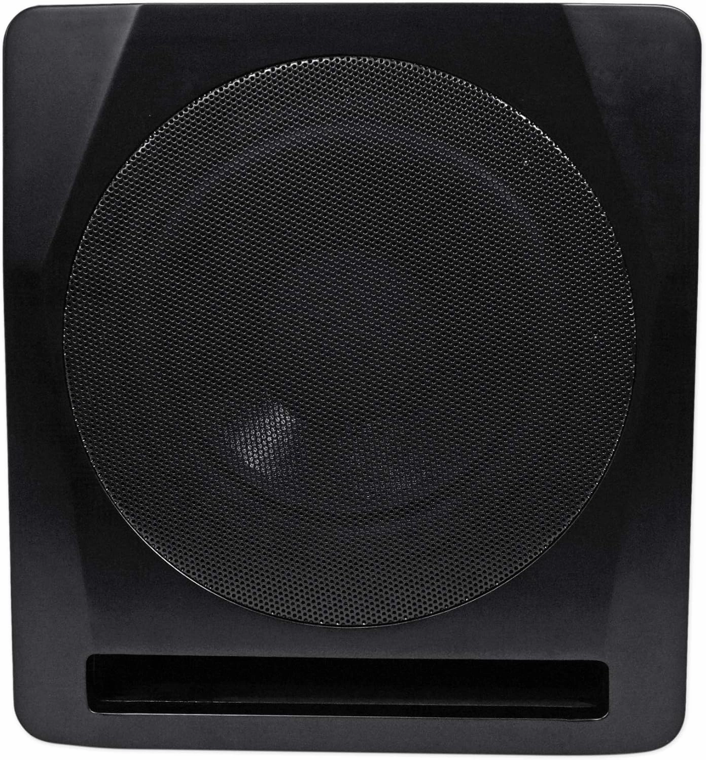 Rockville APM10B Active Studio Subwoofer in Black, 10"", 400W, MDF Wood, RCA/XLR/Optical, Front-Firing Port, Perfect for Studios and Music Production
