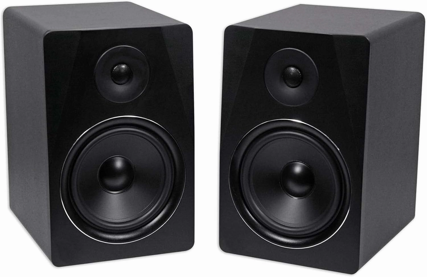 Rockville APM8B Powered USB Studio Monitor Speaker Pair in Black, 8", 2-Way, 500W, EQ, MDF Wood, RCA/XLR, Perfect for Studios, Recording, Music