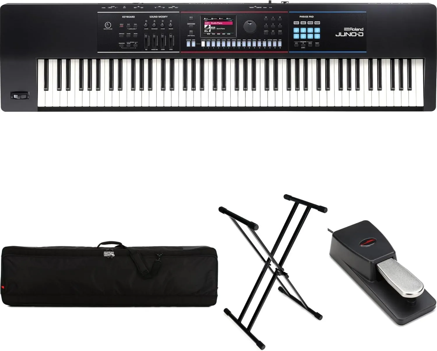 Roland JUNO-D8 88-key Synthesizer Stage Bundle