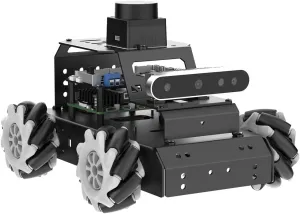 ROS2 Robot Car for Raspberry Pi 5 Programmable AI Smart Robot Kit 3D Depth Camera Lidar SLAM Mapping Navigation Path Planning Autonomous Driving 360° Movement Chassis, MentorPi M1 with RPi 5 4GB