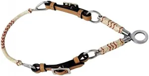Royal King Braided Rawhide Scissor Bosal with Heavy Latigo Adjustable Cheeks and Chrome Plated
