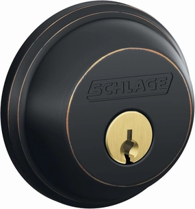 Schlage Aged Bronze Zinc Single Cylinder Deadbolt