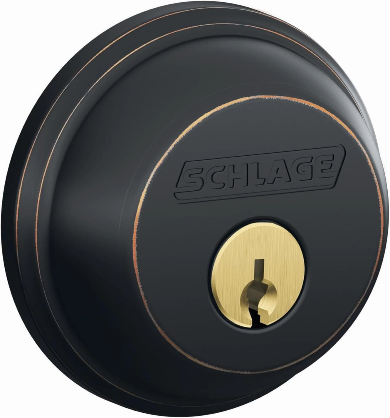 Schlage Aged Bronze Zinc Single Cylinder Deadbolt