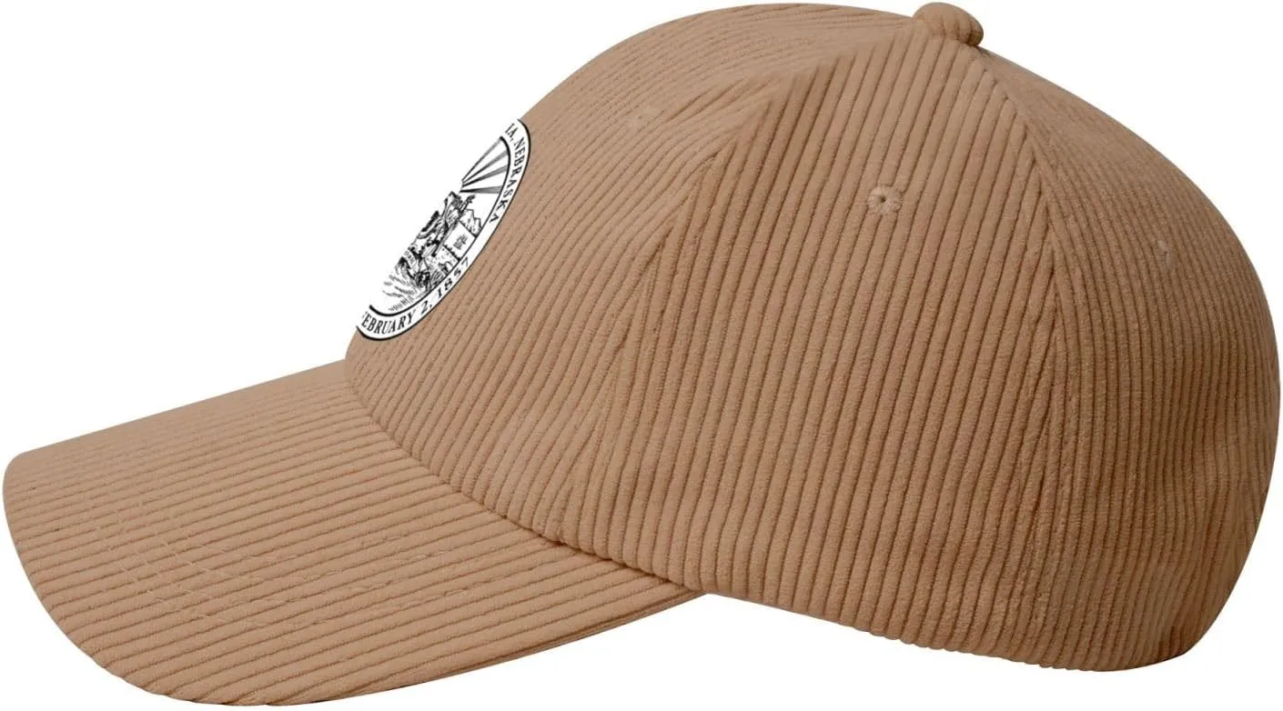 Seal of Omaha, Nebraska Baseball Cap for Men Women Corduroy Baseball Caps Trucker Caps Sun Hat