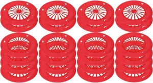 Sedmoon Reusable Plastic Paper Plate Holders 24 Pack 10" Heavy Duty Plastic Paper Plate Holder (Red)