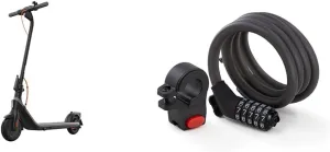 Segway Ninebot E2 Plus Electric KickScooter Bundle with 5-Digit Combination Cable Lock