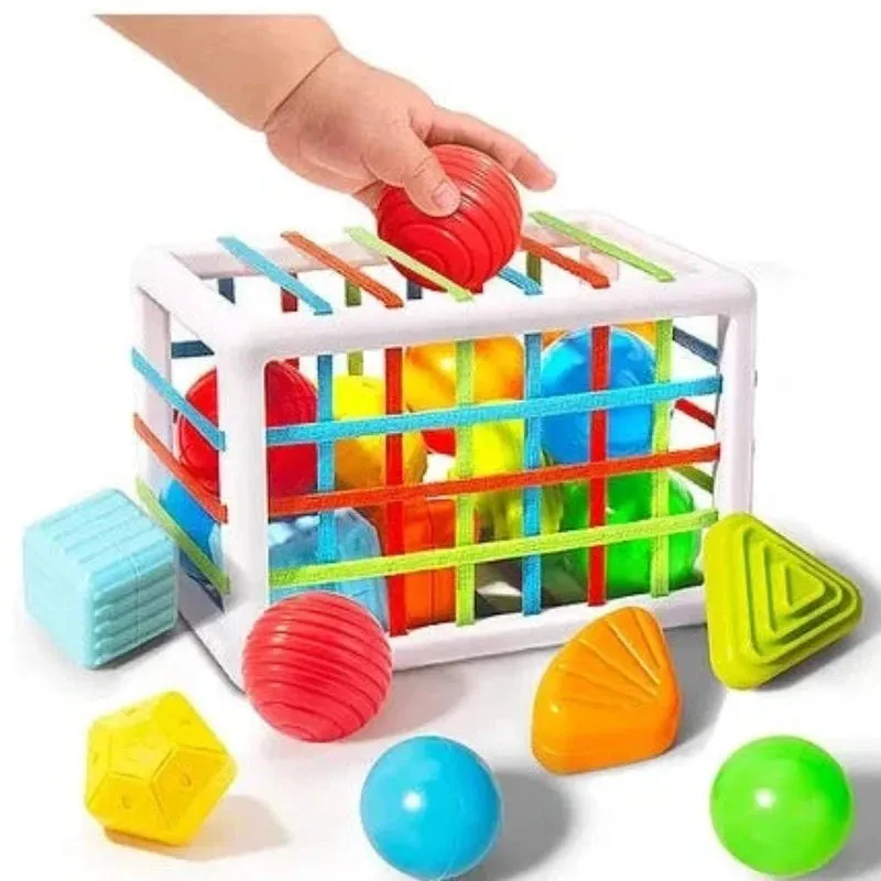 Sensory Toys Shape Sorter with 12 Pieces (1-3 Years)