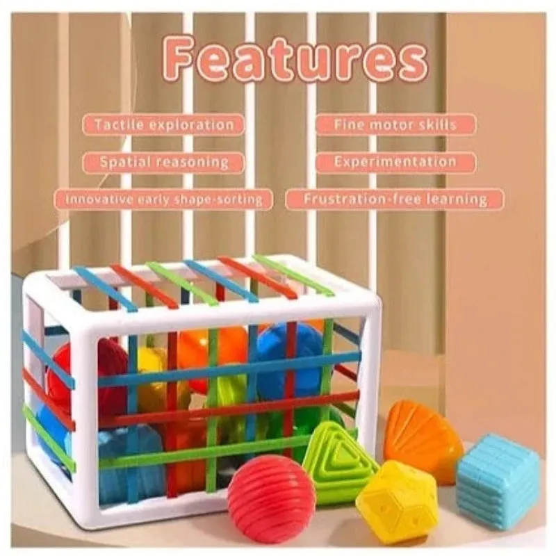 Sensory Toys Shape Sorter with 12 Pieces (1-3 Years)