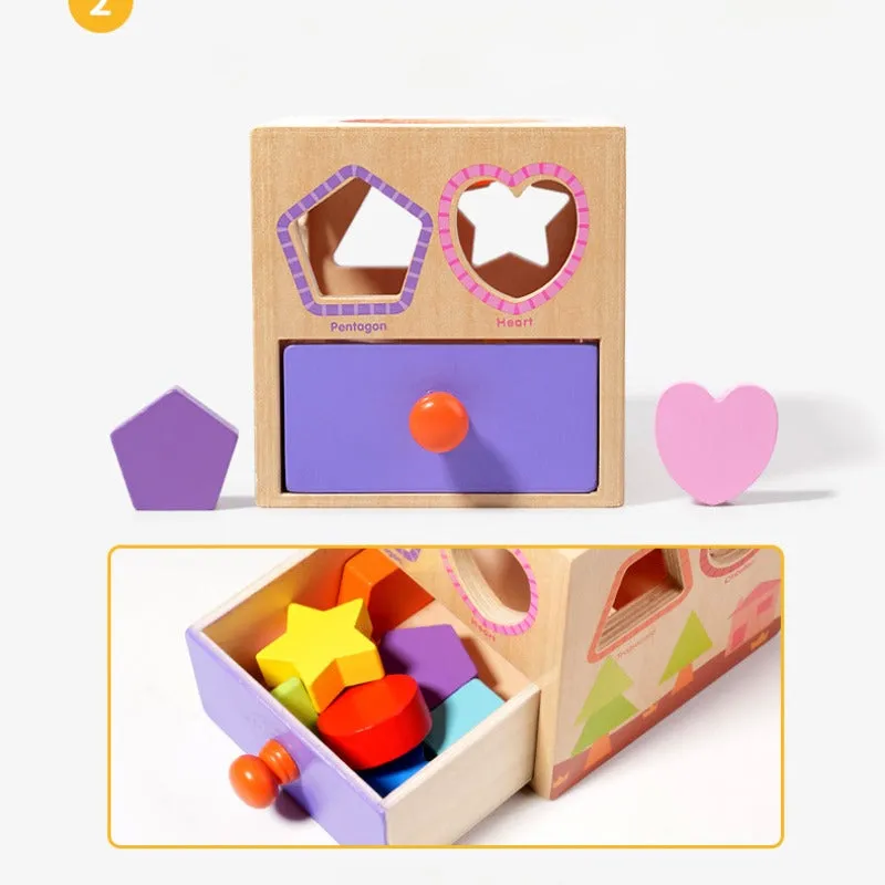 Shape Sorting Touch And Feel Box