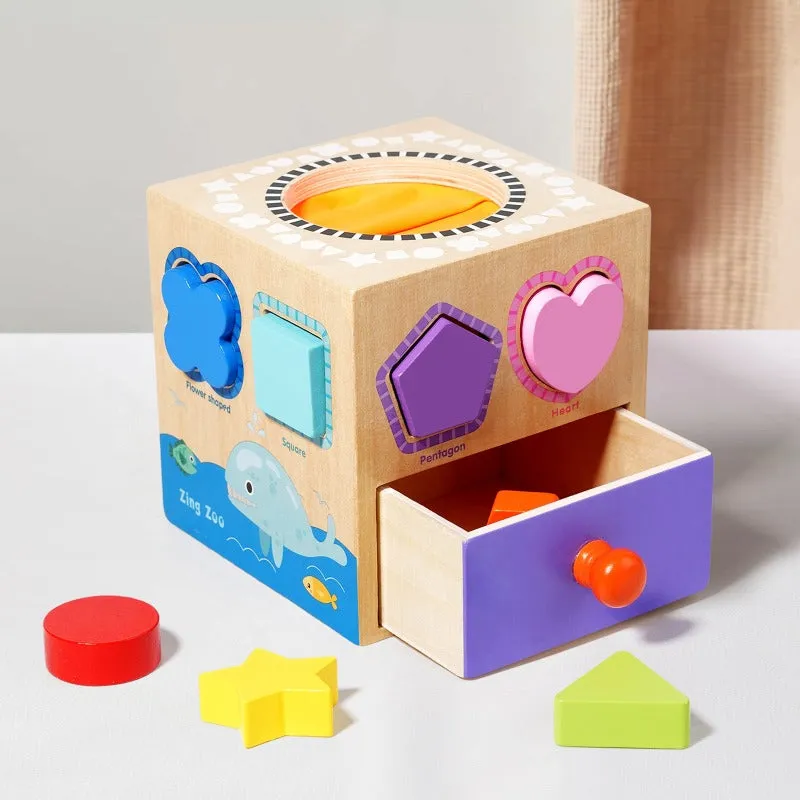 Shape Sorting Touch And Feel Box
