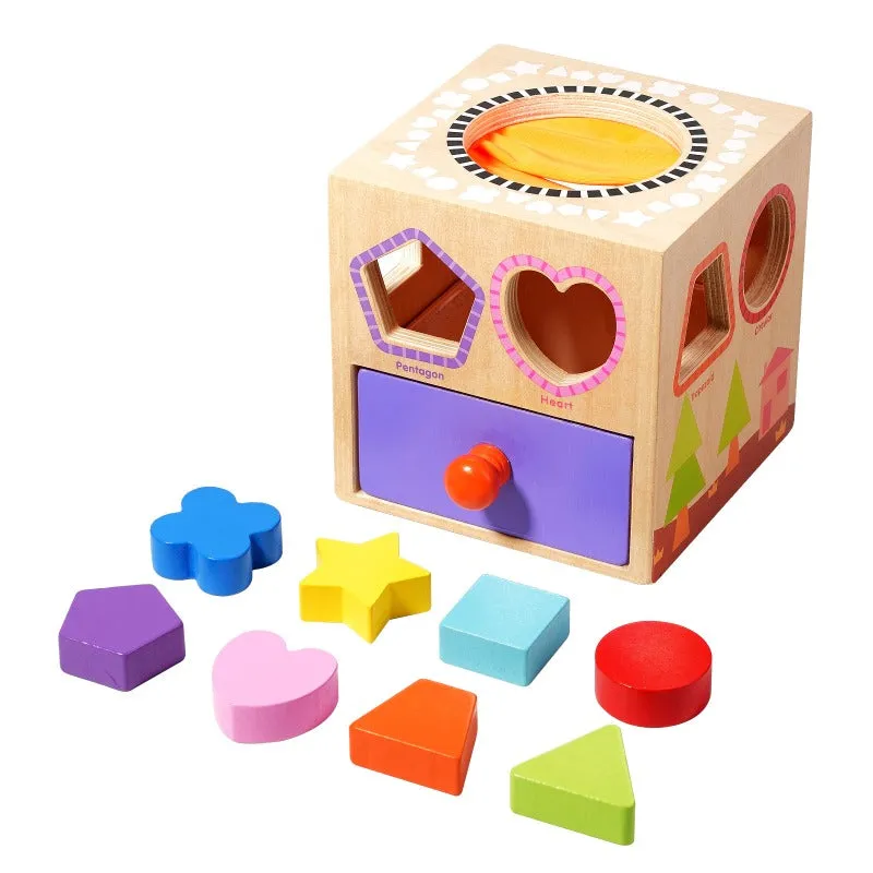 Shape Sorting Touch And Feel Box