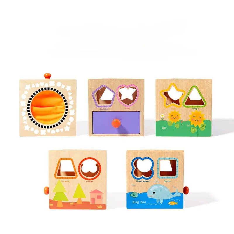 Shape Sorting Touch And Feel Box