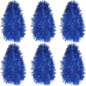 Shappy 88.5 ft 6 Rolls Wedding Tinsel Garland Decor Glitter Metallic Twist Garland Wedding Summer Luau Birthday Party Indoor Outdoor Hanging Home Decor(Blue)