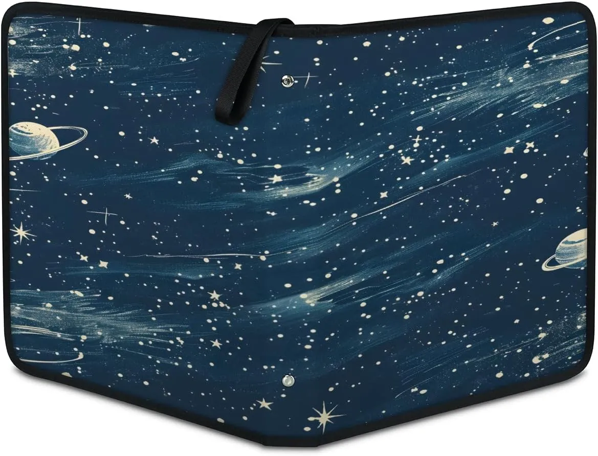 Shining Universe 3 Ring Trading Zipper Binder Strap, Trading Card Binder 9 Pocket, 900 Pockets Card Holder with 50 Removable Sleeves for Game Cards
