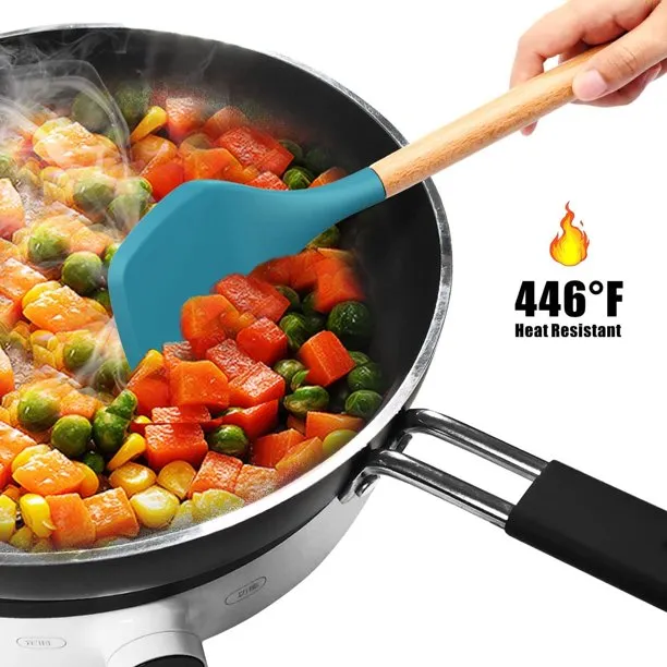 Silicone Cooking  Utensils Set Blue