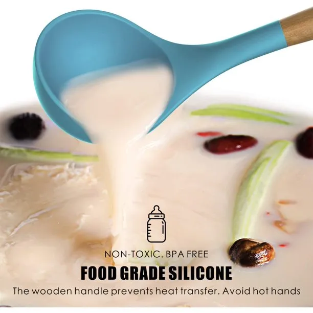Silicone Cooking  Utensils Set Blue