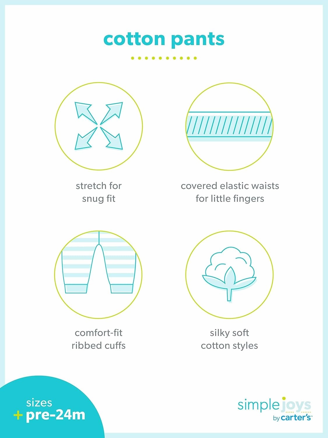 Simple Joys by Carter's Baby Girls' 4-Pack Pants