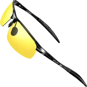 SIPLION Sunglasses Men Polarized for Men's Driving Sport Fishing hiking UV Protection Al-Mg Metal Frame Ultra Light