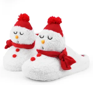 SKYWHEEL Women's Reindeer Slippers - Comfortable Plush Warm Non-Slip Slippers for Christmas, Family, Holiday, Winter, House, Indoor, Outdoor, Bedroom