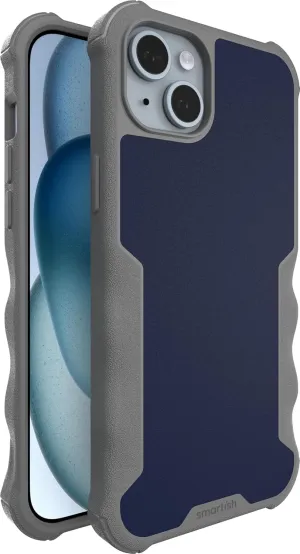 Smartish® iPhone 15 Plus Protective Magnetic Case - Gripzilla Compatible with MagSafe [Rugged   Tough] Heavy Duty Grip Armor Cover w/Drop Tested Protection for Apple iPhone 15 Plus - Blueberry Bandit