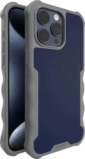 Smartish® iPhone 15 Pro Max Protective Magnetic Case - Gripzilla Compatible with MagSafe [Rugged Heavy Duty Grip Armor Cover] w/Drop Tested Protection for Apple iPhone 15 Pro Max - Blueberry Bandit