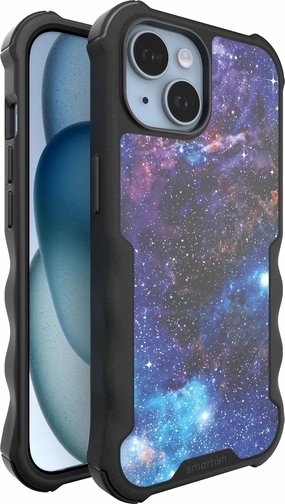 Smartish® iPhone 15 Protective Magnetic Case - Gripzilla Compatible with MagSafe [Rugged   Tough] Heavy Duty Grip Armored Slim Cover w/Drop Tested Protection for Apple iPhone 15 - Spaced Out