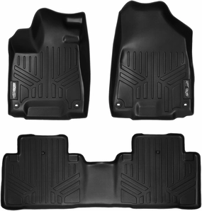 SMARTLINER Custom Fit Floor Mats 2 Row Liner Set Black Compatible with 2014-2020 Acura MDX (No Hybrid Models)