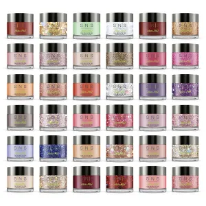 SNS Nails Dip Powder Kit, Gelous Color Dipping Powder Set - Birds of Paradise Master 36-Piece Set - Long-Lasting Dip Nail Color Lasts up to 14 days - Low-Odor & No UV Lamp Required - 1 Oz