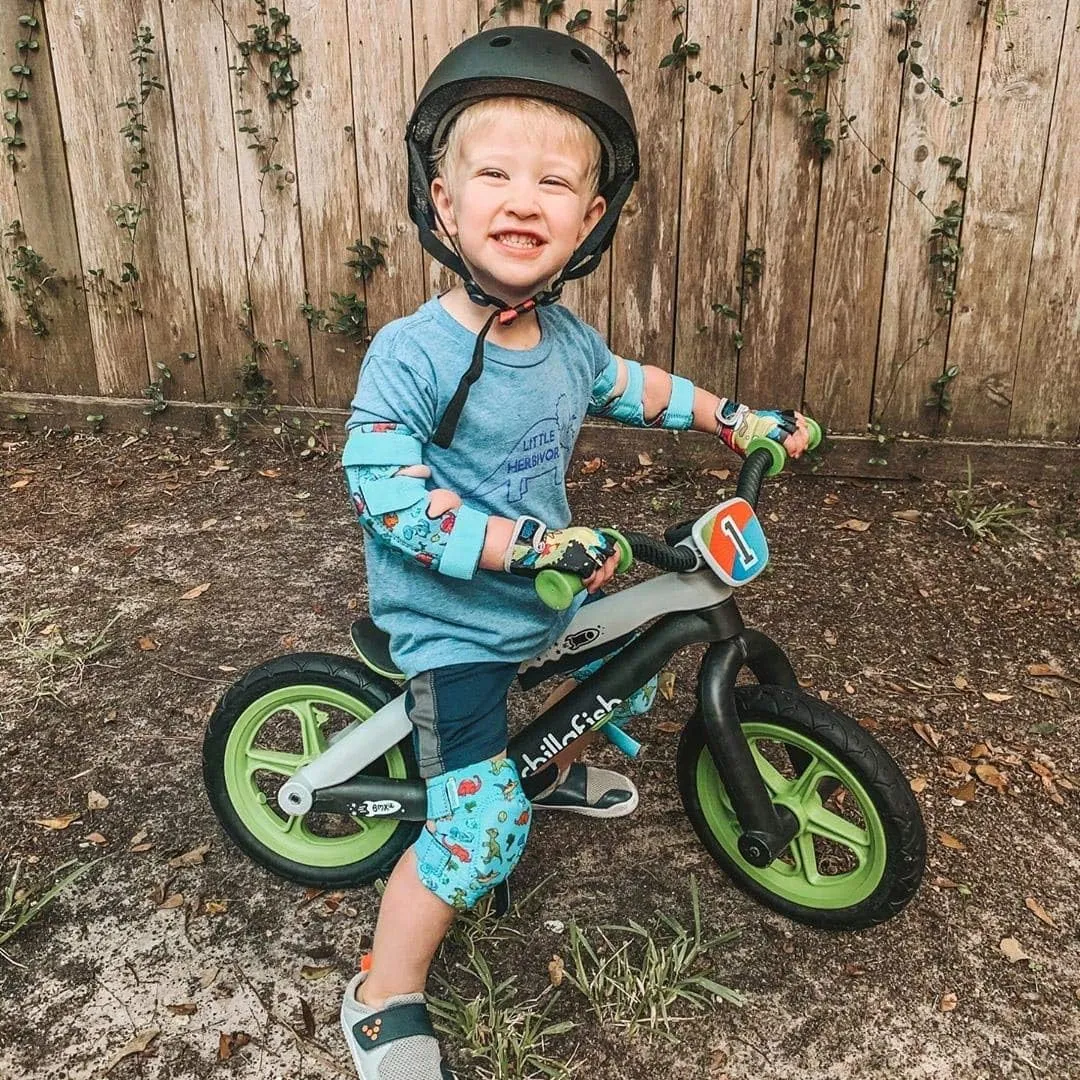 Soft-Style Kids Knee and Elbow Pads with Bike Gloves, Flexible Impact-Resistant Gear for Ages 2-11, Designed for Balance Bikes, Roller-Skating, and Skateboarding